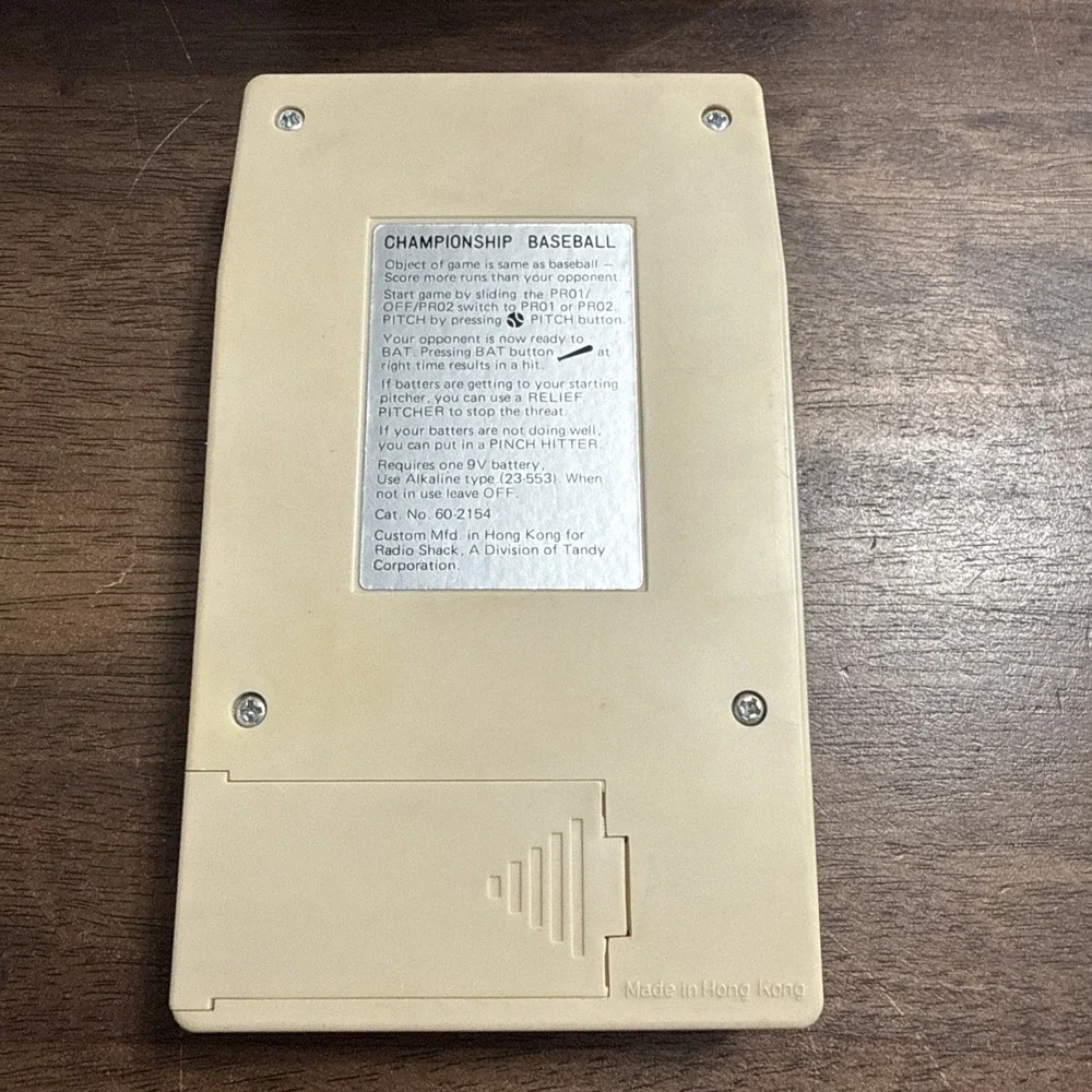 Vintage Tandy Championship Baseball Handheld Electronic Game 60-2154